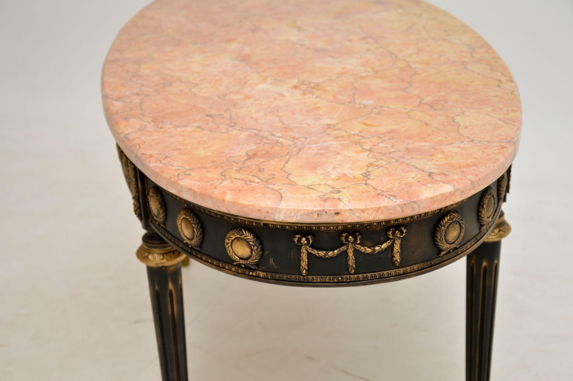 Antique French Marble Top Coffee Table 2