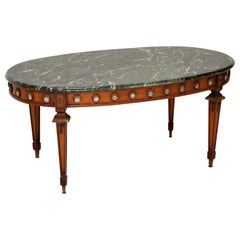 Antique French Marble Top Coffee Table