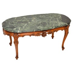 Antique French Marble Top Coffee Table Antique French Marble Top Coffee Table