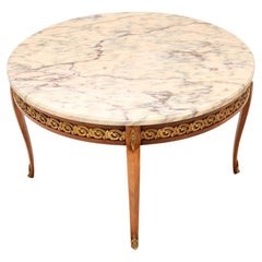 Antique French Marble Top Coffee Table