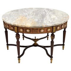 Antique French Marble Top Coffee Table