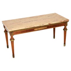 Antique French Marble Top Coffee Table