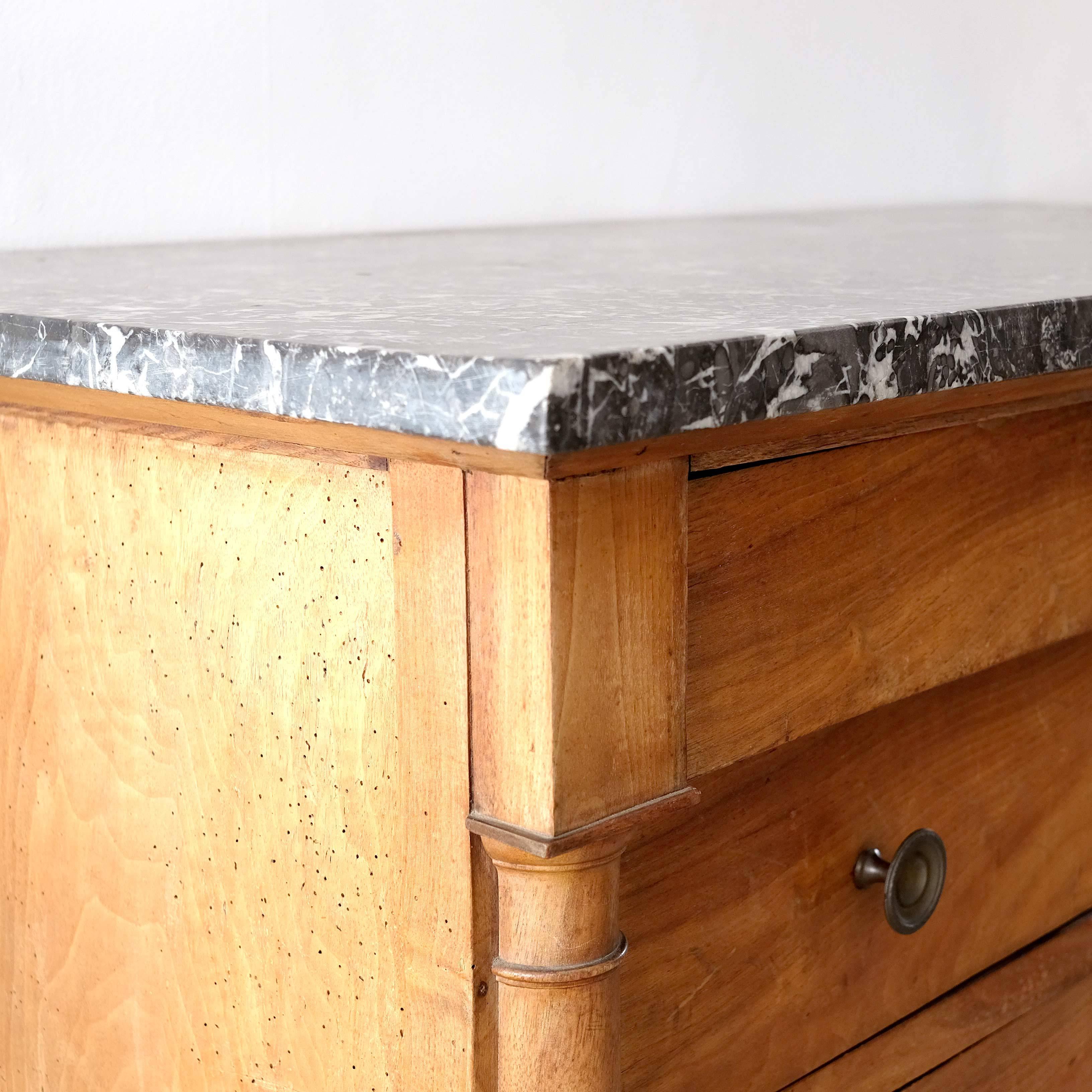 Antique French Marble Top Commode In Good Condition In New York, NY