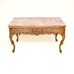 Antique French Marble Top Console / Centre Table