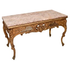 Antique French Marble Top Console / Centre Table