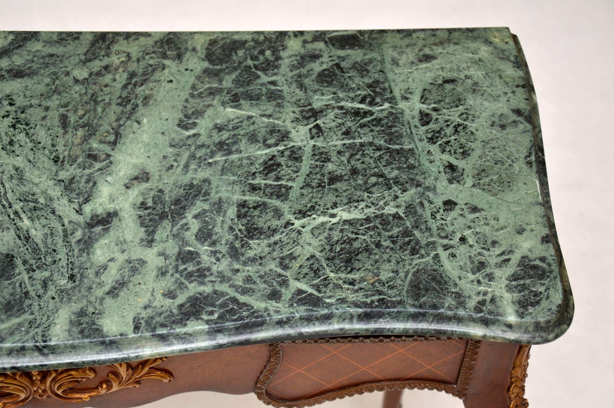 Antique French Marble-Top Console Table 5