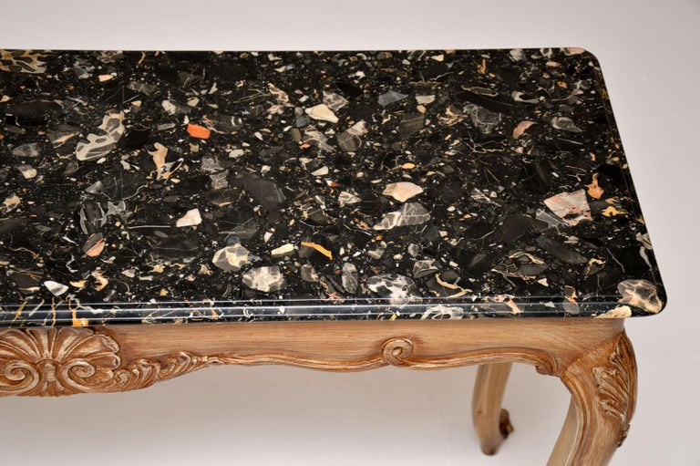 Antique French Marble Top Console Table For Sale at 1stDibs