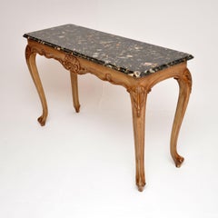 Antique French Marble Top Console Table