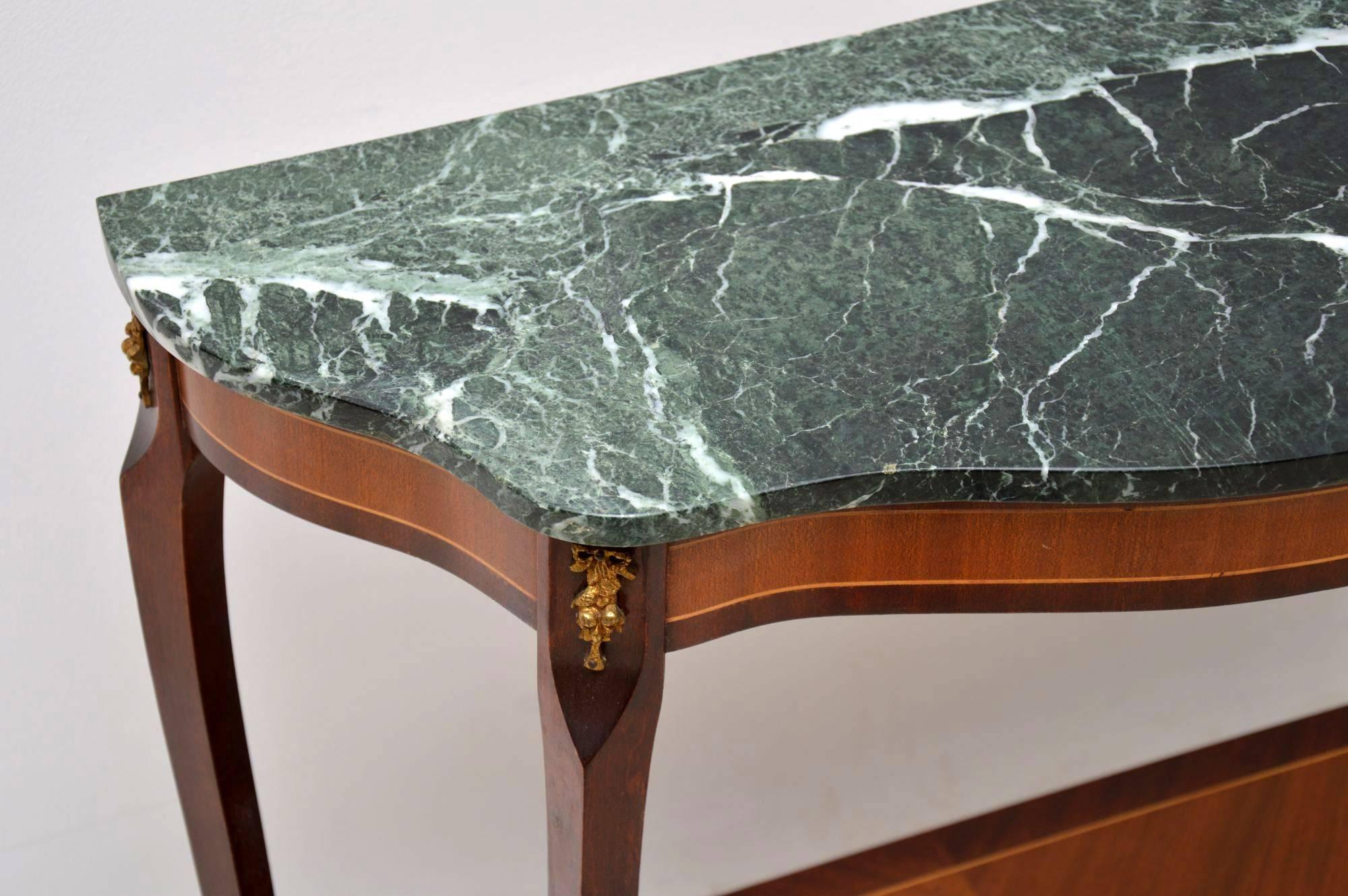 marble top console table antique