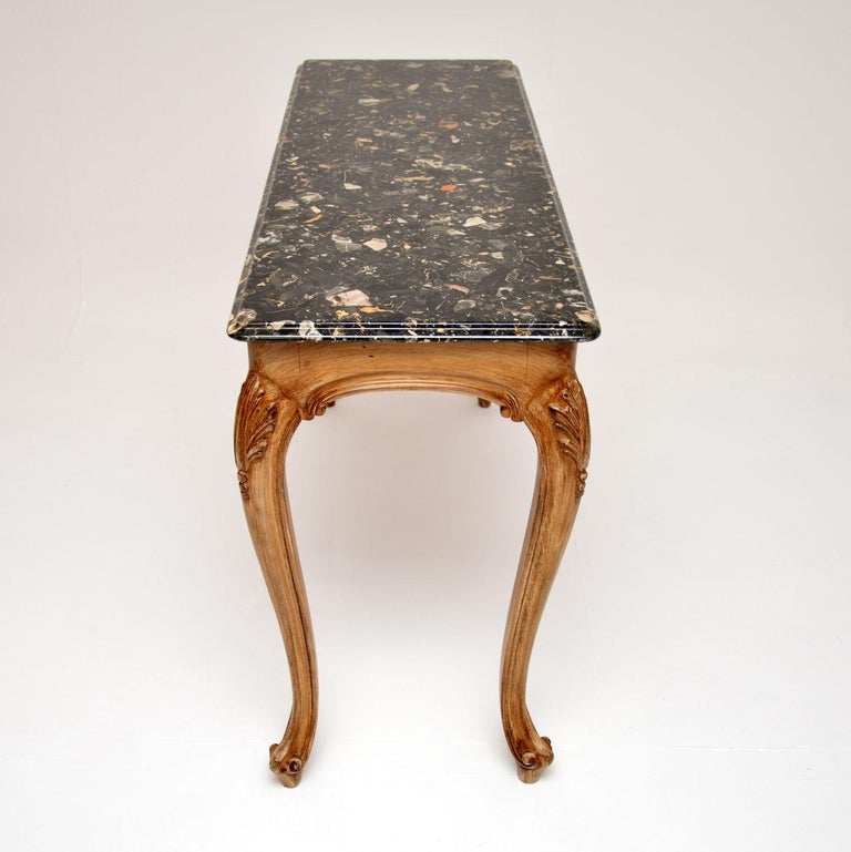 Antique French Marble Top Console Table For Sale at 1stDibs