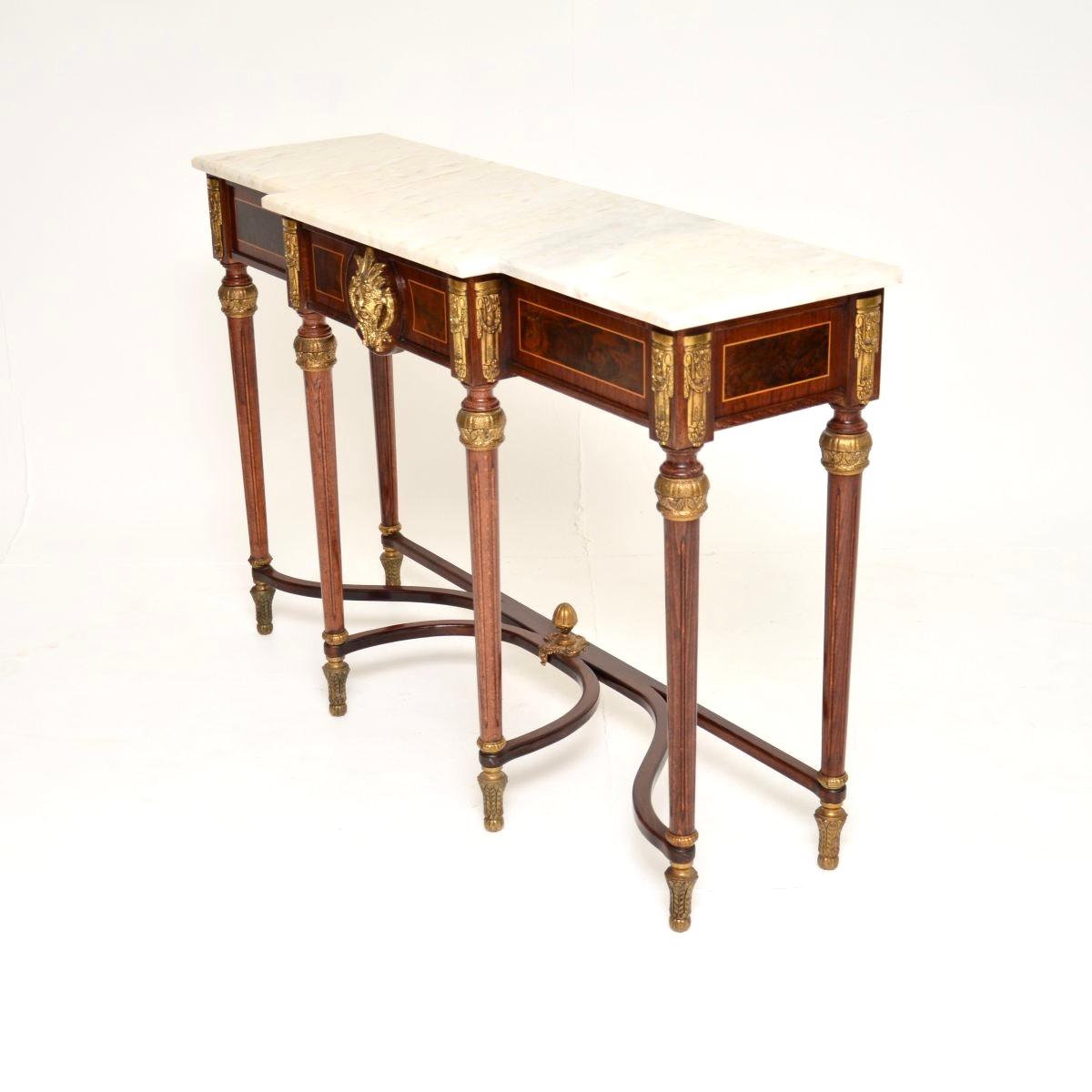 Antique French Marble Top Console Table In Good Condition For Sale In London, GB