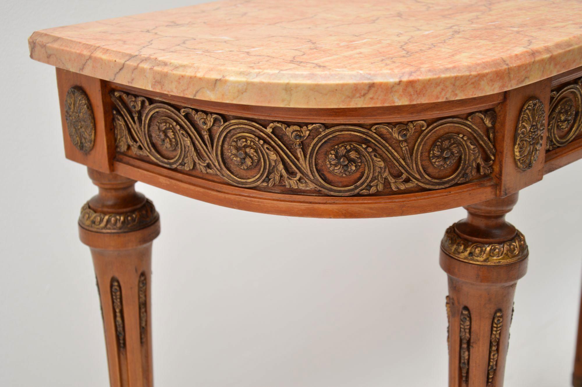 Antique French Marble-Top Console Table In Good Condition In London, GB