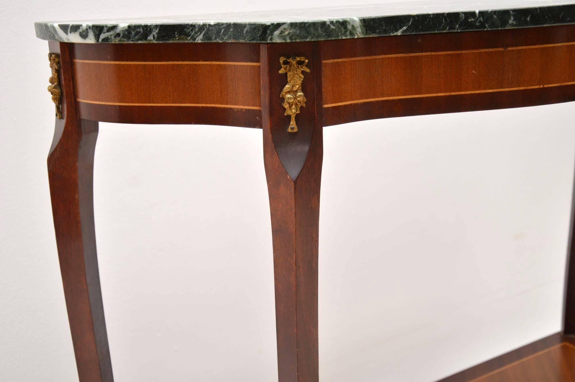 Antique French Marble Top Console Table In Excellent Condition In London, GB