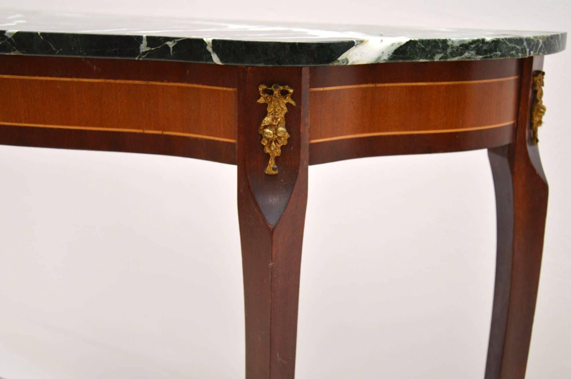 Mid-20th Century Antique French Marble Top Console Table