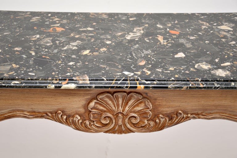 Antique French Marble Top Console Table For Sale at 1stDibs