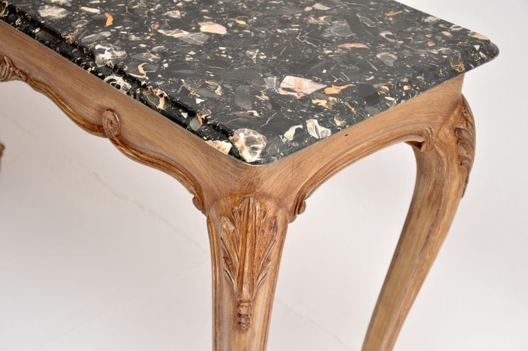 Antique French Marble Top Console Table For Sale at 1stDibs