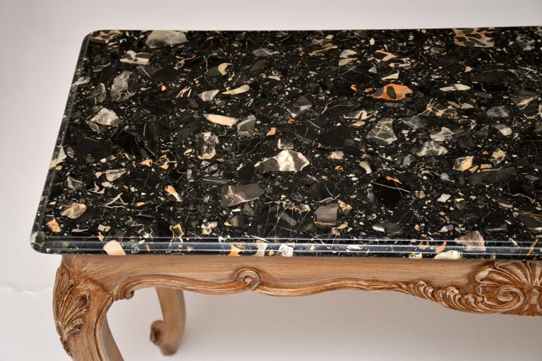 Antique French Marble Top Console Table For Sale at 1stDibs