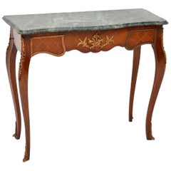 Antique French Marble-Top Console Table