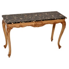 Antique French Marble Top Console Table