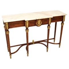 Antique French Marble Top Console Table