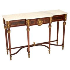 Antique French Marble Top Console Table