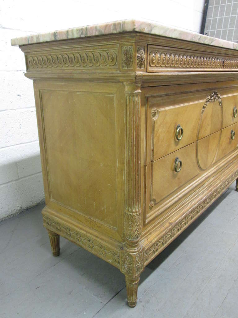 Louis XVI Antique French Marble-Top Dresser For Sale