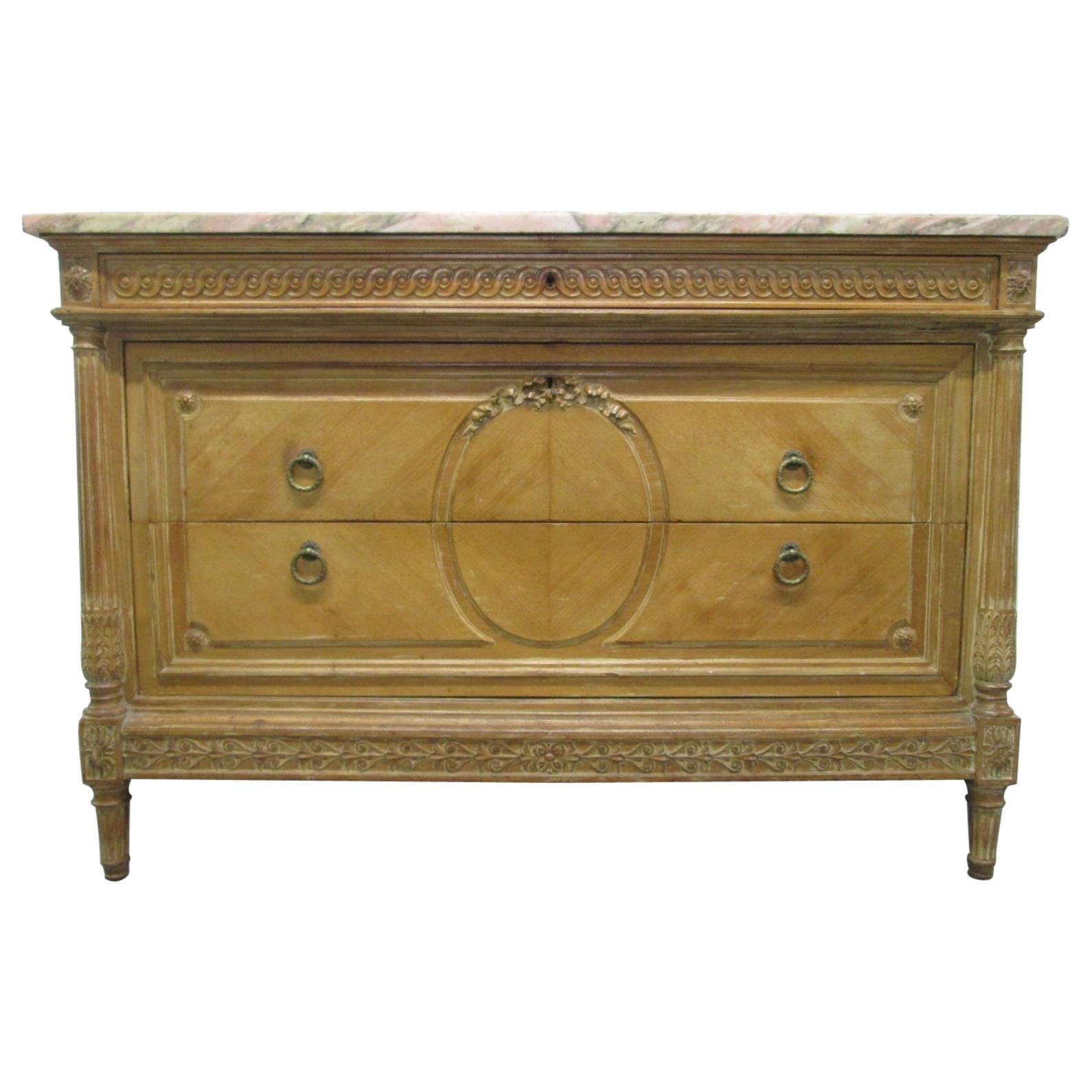Antique French Marble-Top Dresser For Sale