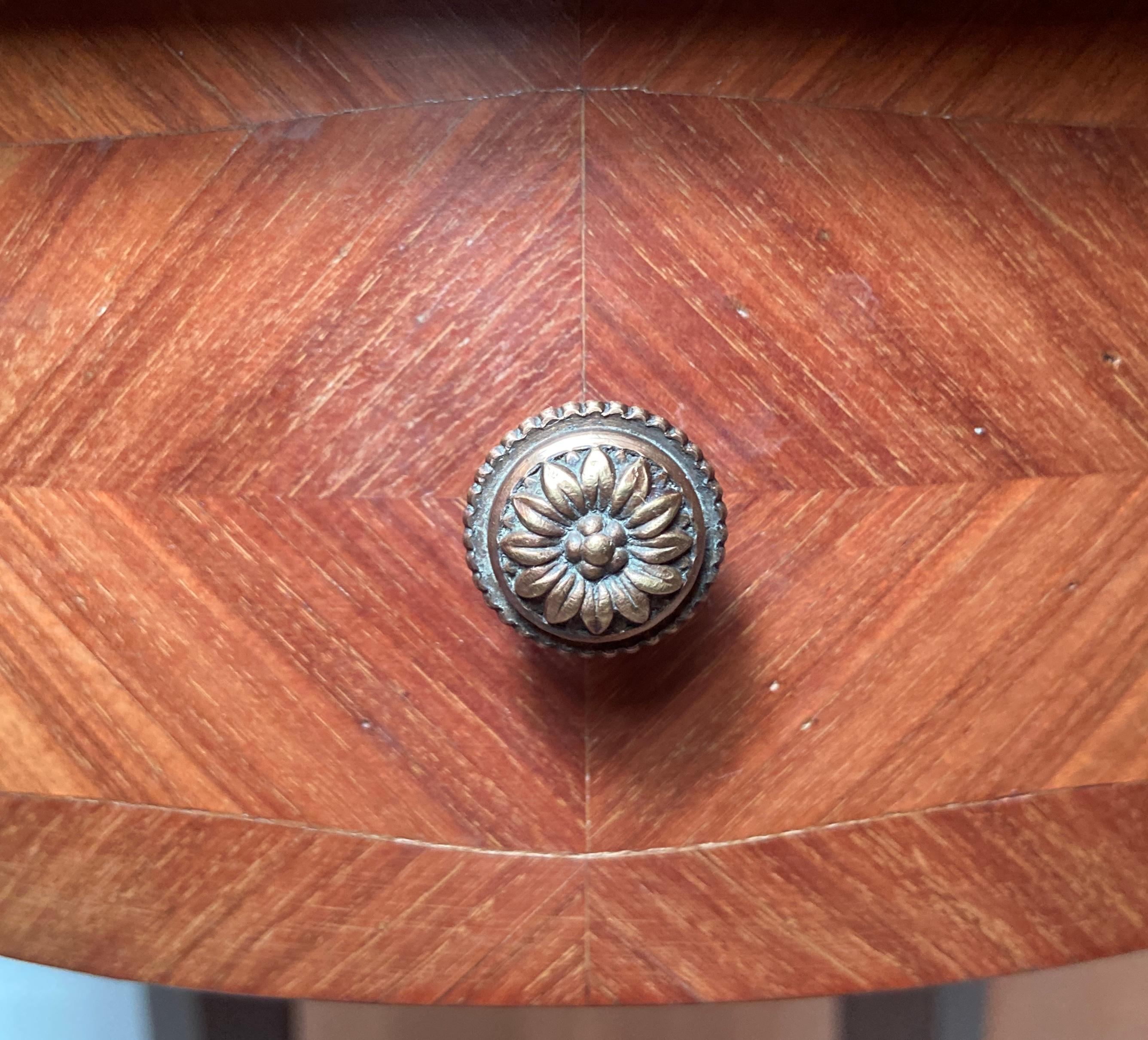 Antique French Marble-Top Galleried Bouillotte Table, circa 1900 3