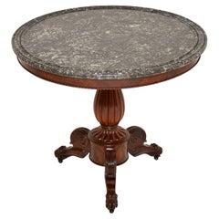 Antique French Marble Top Gueridon Table