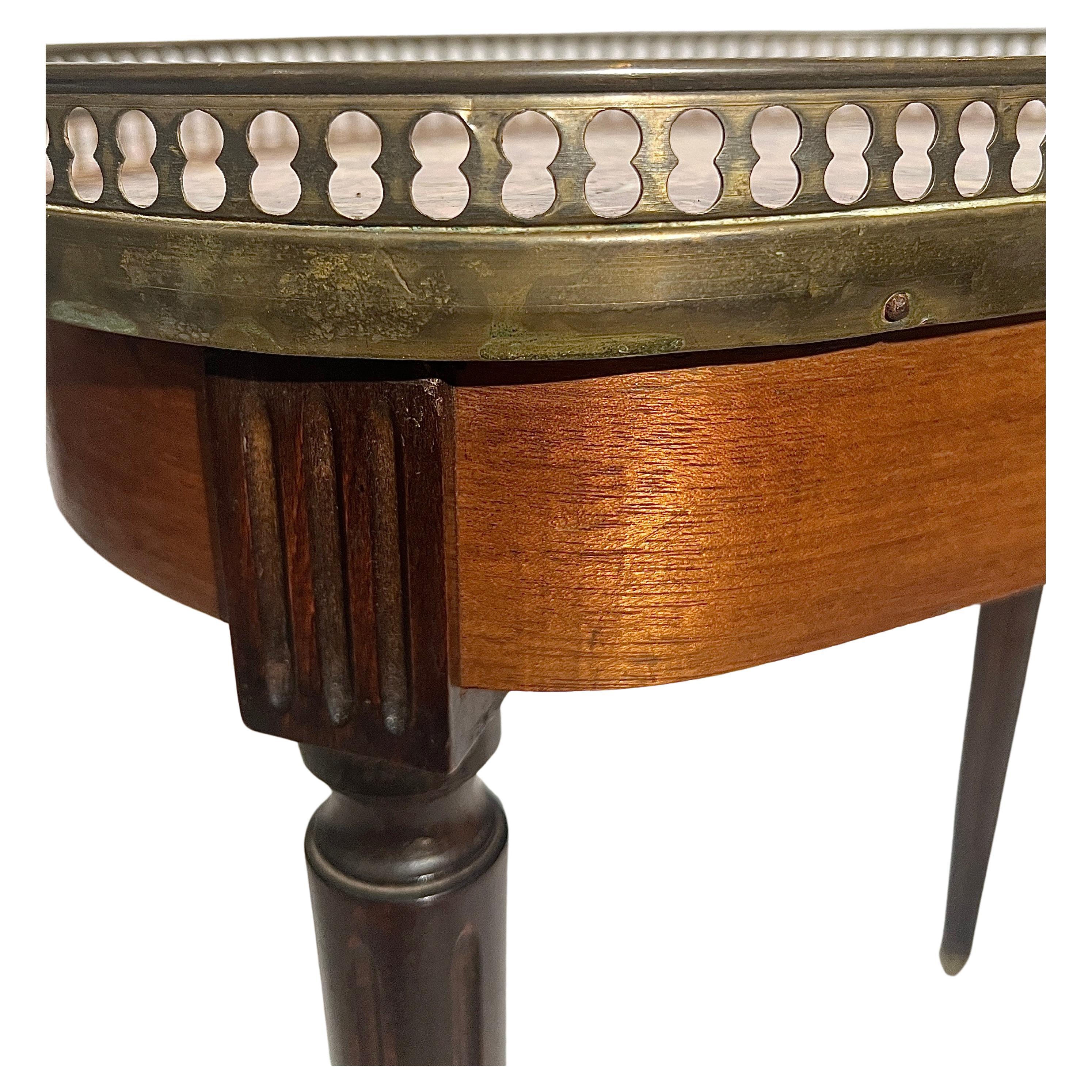 20th Century Antique French Marble Top Kidney-shaped Table, Circa 1910-1920. For Sale