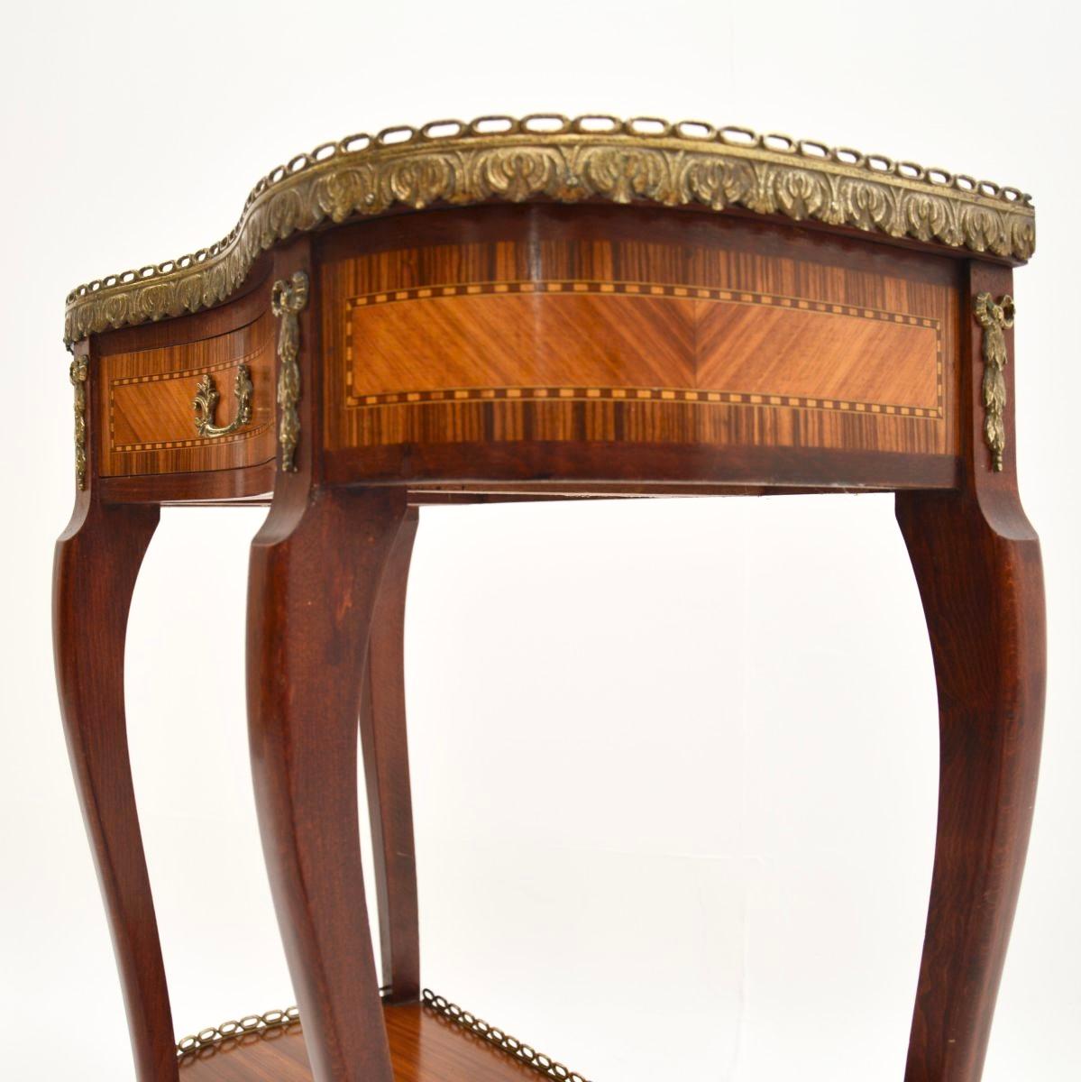 Antique French Marble Top Kidney Side Table In Good Condition In London, GB