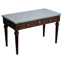 Antique French Marble Top  Coffee Table 