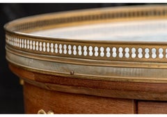 Antique French Marble Top Mechanical Bouillotte Table