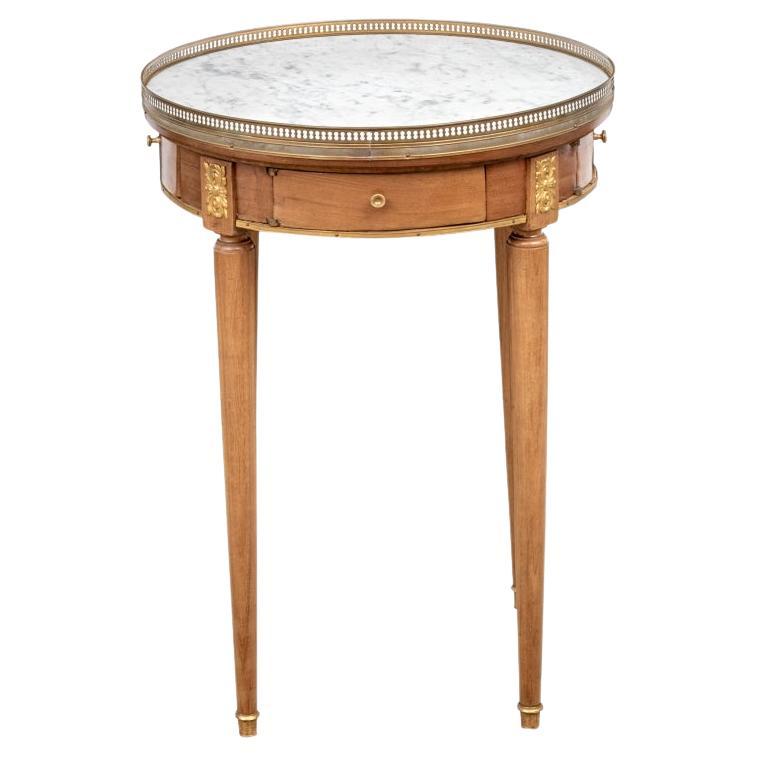 Antique French Marmorplatte Mechanische Bouillotte Tisch
