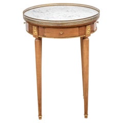 Antique French Marble Top Mechanical Bouillotte Table