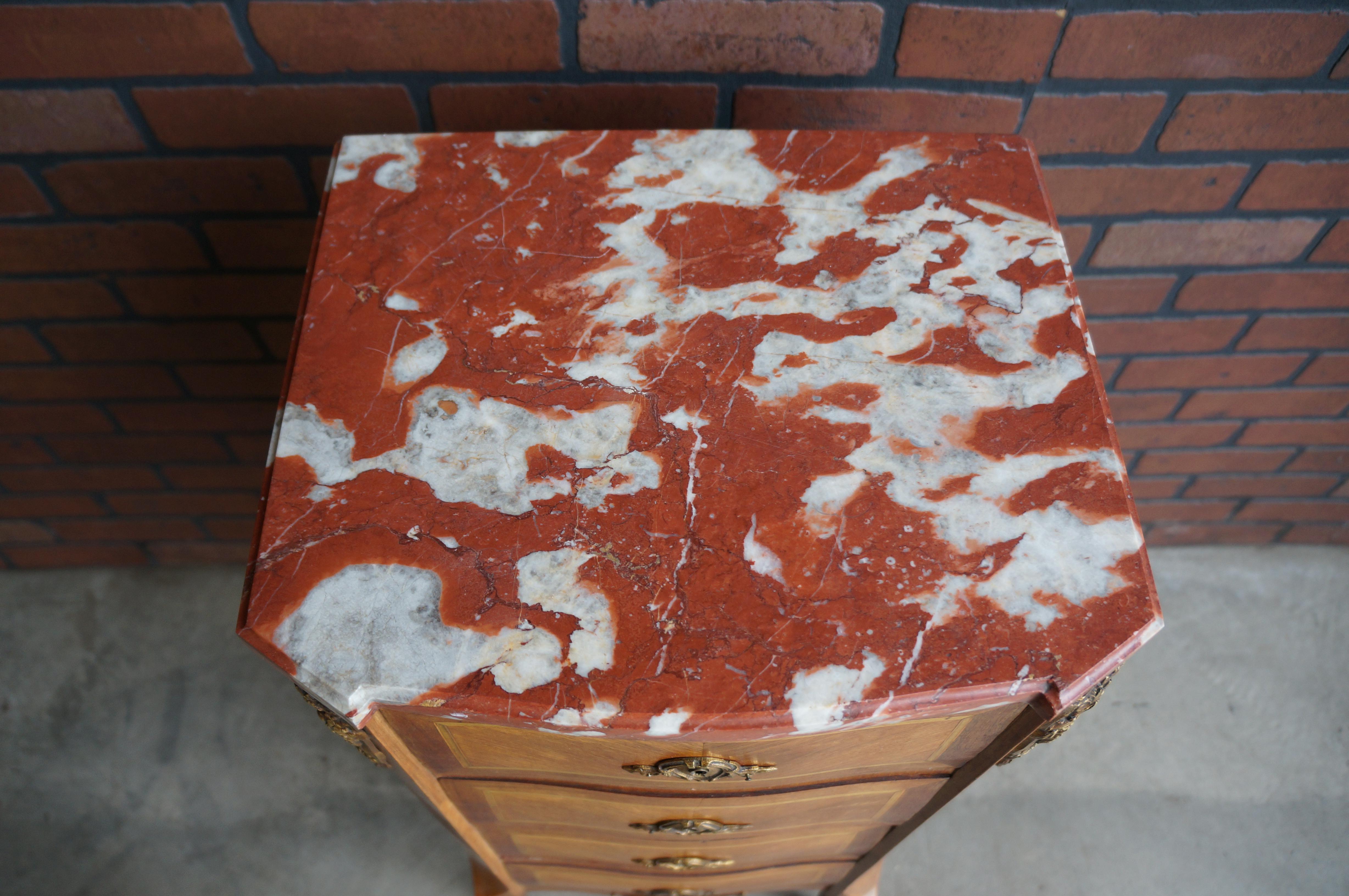 Antique French Marble Top Nightstands For Sale 2