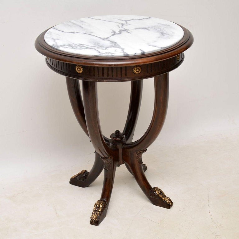 Antique French Marble Top Occasional Table at 1stDibs