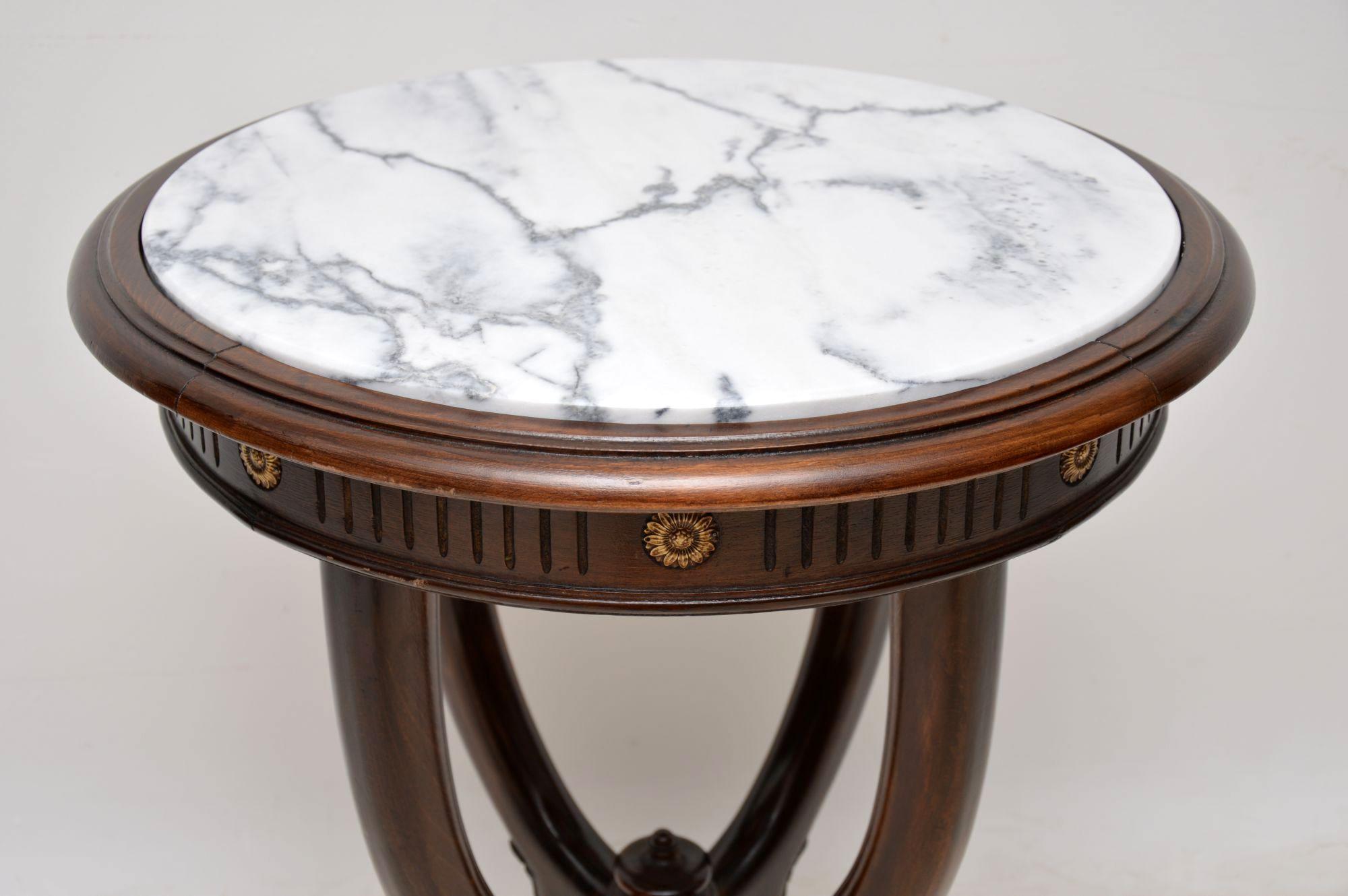 antique marble top side table