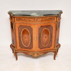 Antique French Marble Top Ormolu Mounted Cabinet