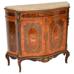 Antique French Marble-Top Ormolu Mounted Cabinet