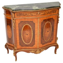 Antique French Marble Top Ormolu Mounted Cabinet