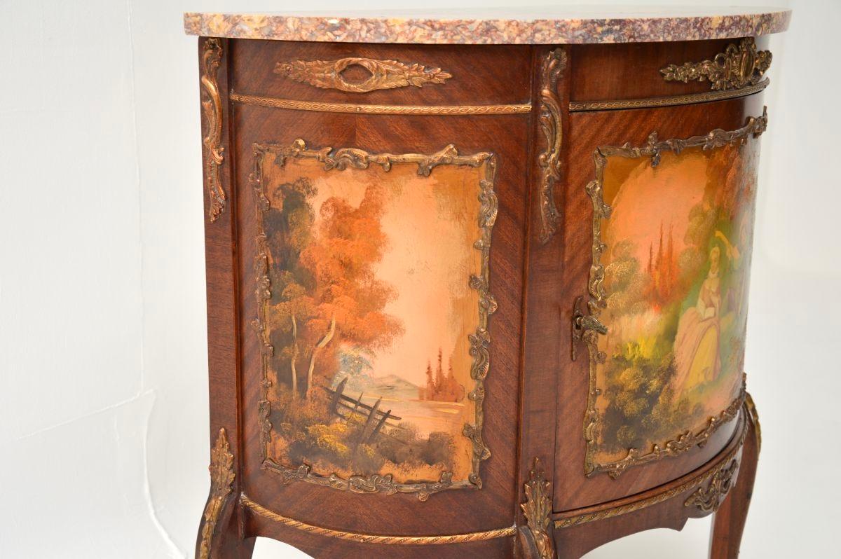 Antike Französisch Marmorplatte gemalt Schrank im Angebot 4