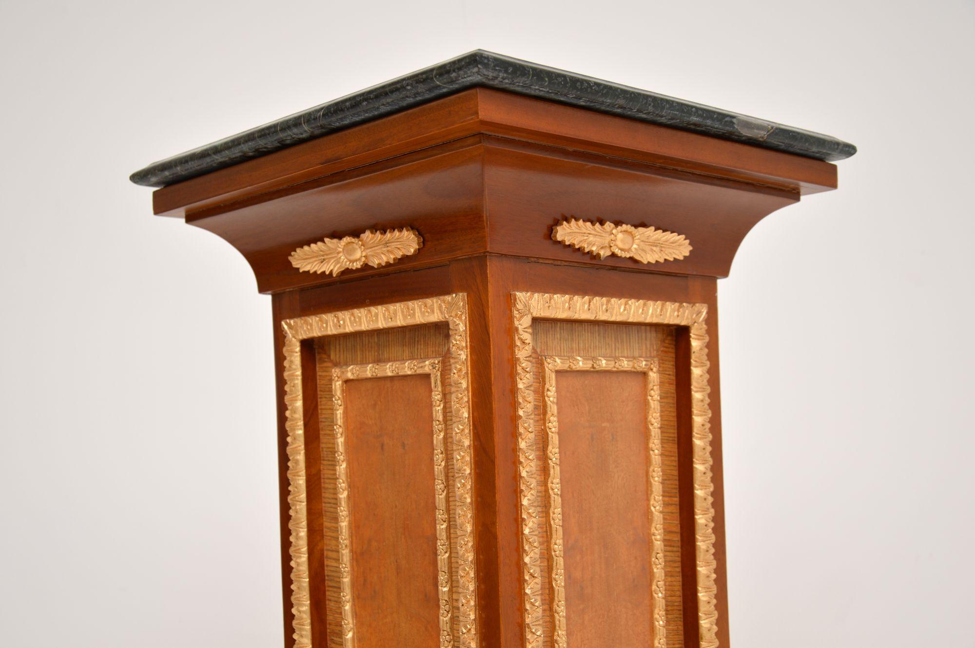 Mid-20th Century Antique French Marble Top Pedestal Column For Sale