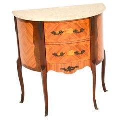 Antique French Marble Top Side Chest