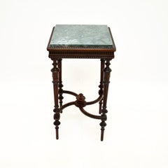 Antique French Marble Top Side Table