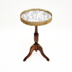 Antique French Marble Top Wine Table