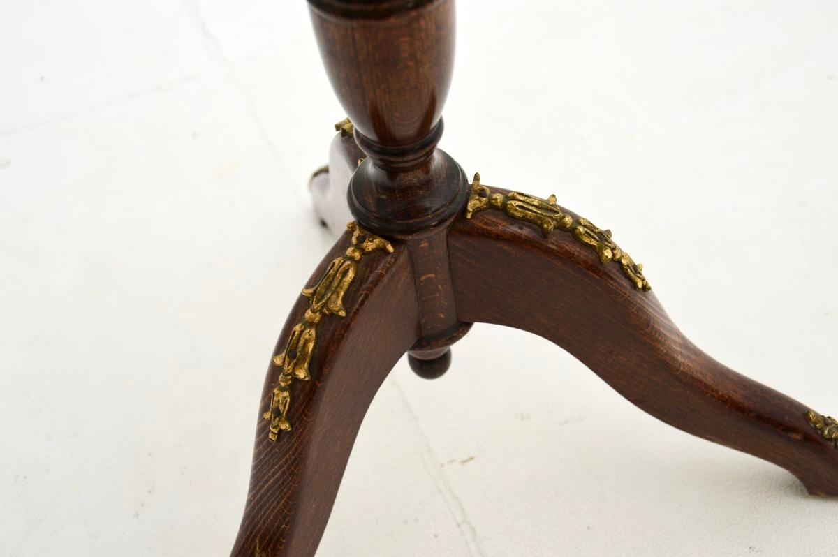 Antique French Tavolo da vino con piano in marmo 1