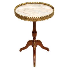 Antique French Marble Top Wine Table