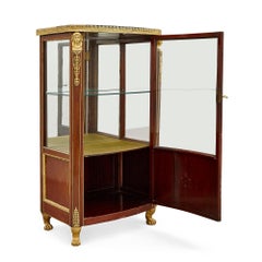 Antique French Marble Topped Vitrine in the Empire Style