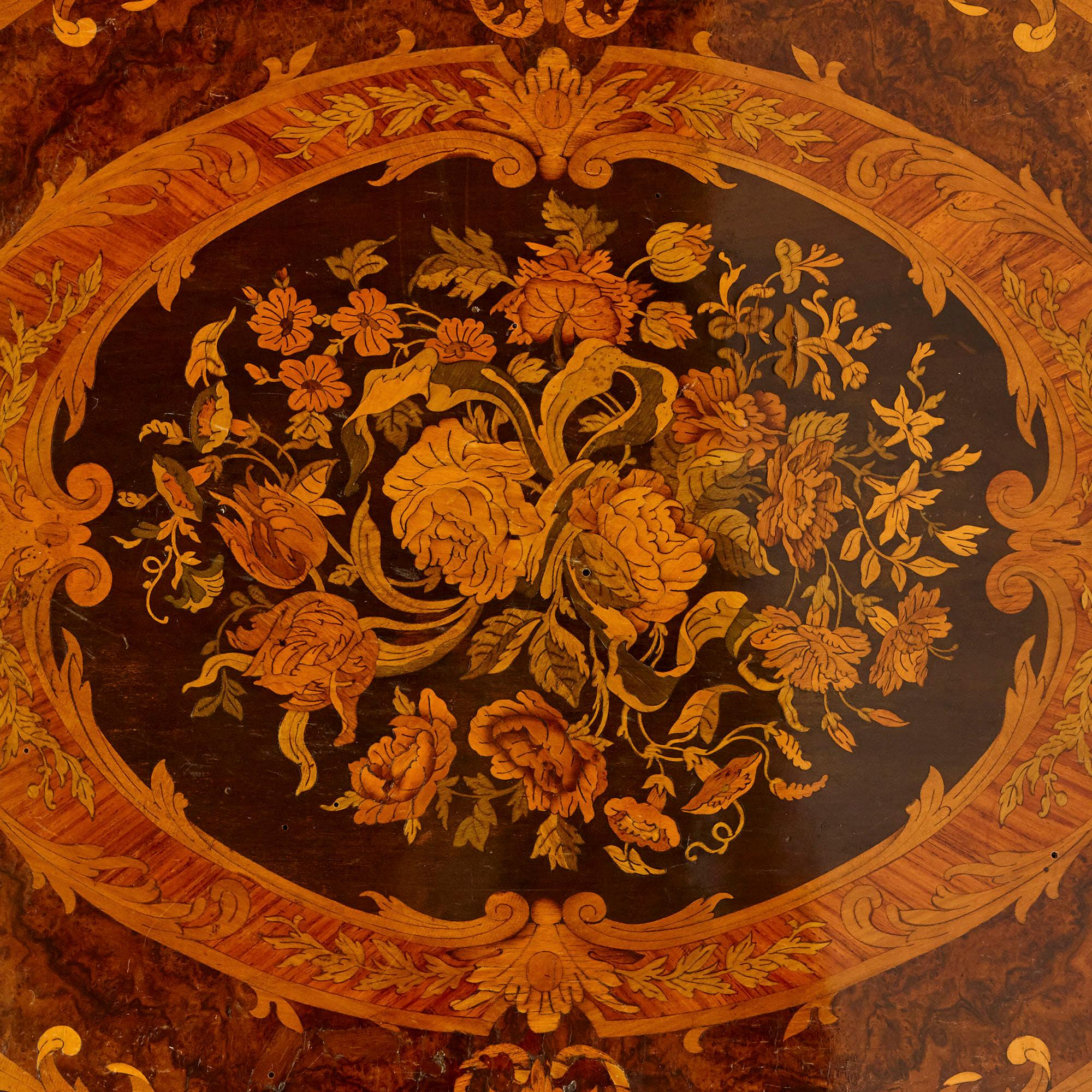 Antique French Marquetry and Gilt Bronze Centre Table In Good Condition For Sale In London, GB